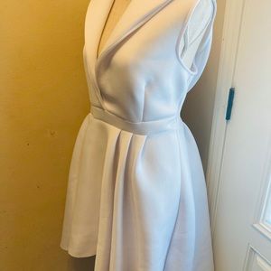 White high/low party dress